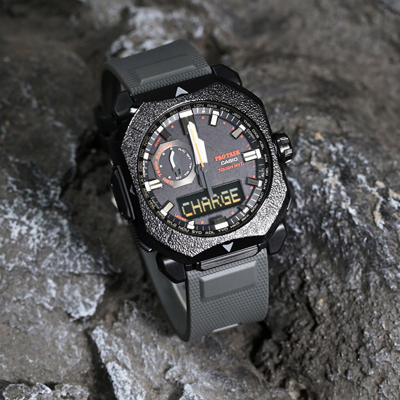 卡西欧登山手表男PROTREK太阳能电波三重感应防水PRW-6900BF-1/YL