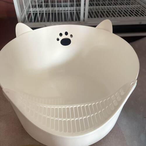网红猫咪半封闭防外溢专用猫砂盆