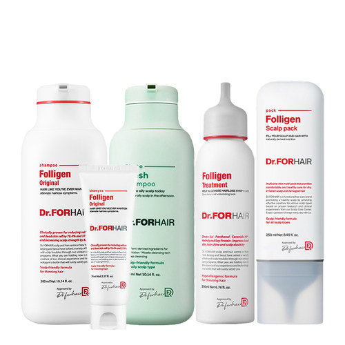 韩国 Dr.FORHAIR/发笙控油清爽蓬松洗发水护发素头皮磨砂膏 临期