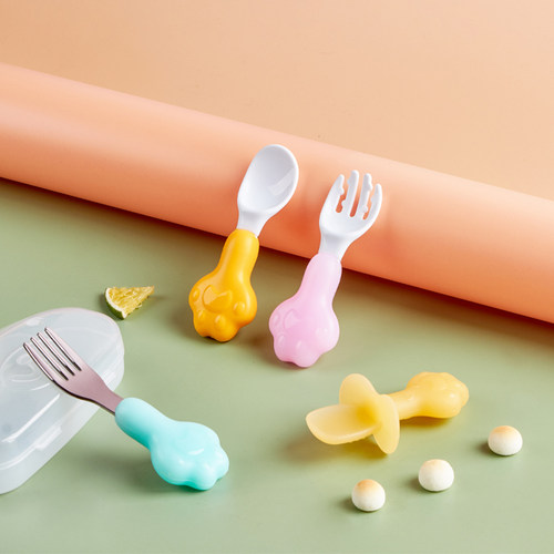婴幼儿童学食叉勺套装食品级材质