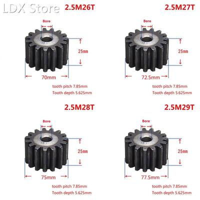 1Pcs 45# Steel Spur Gear 2.5Modulus 26T-41T Shaft Reduction