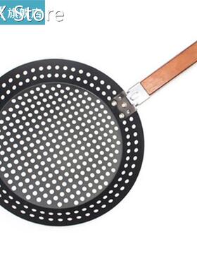 1pc Heat Resistant Pizza Grilling Pan Hollow Foldabl