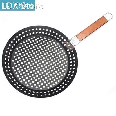 1pc Heat Resistant Pizza Grilling Pan Hollow Foldabl