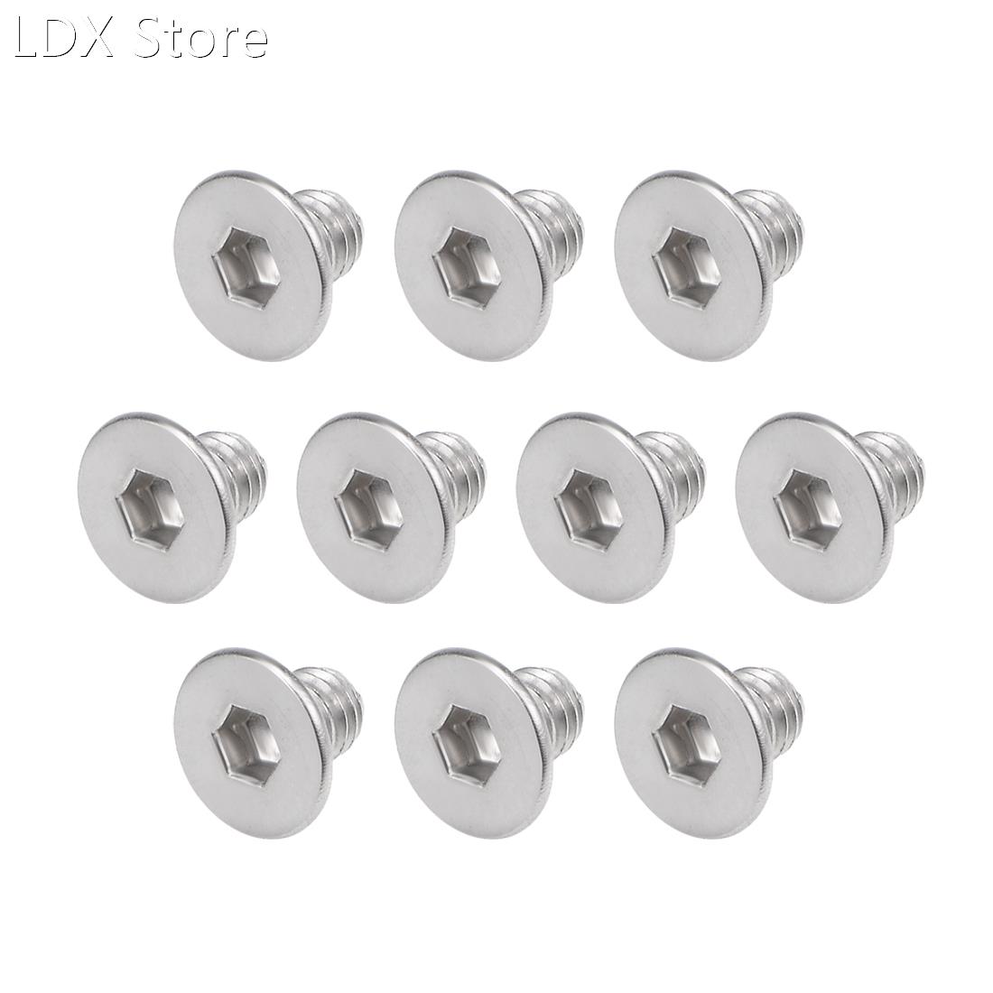 M3x4mm Flat Head Machine Screws Inner Hex Screw 304 Stainles