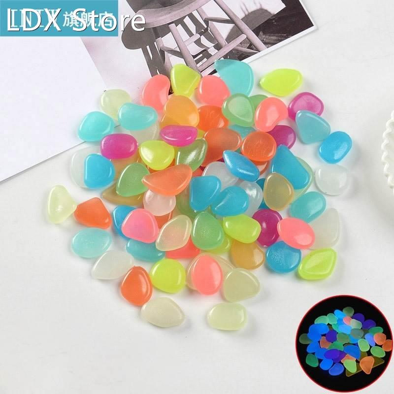 100pcs Glow In The Dark Garden Pebbles Glow Stones Rocks For
