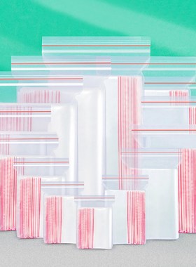 100Pcs Resealable Clear Plastic Seal Reclosable Candy Bags