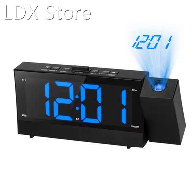 KKmoon 6.4inch Digital Projection Alarm Clock 180 Degree Rot
