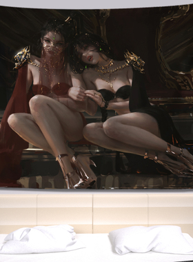 Ghost knife anime tapestry wall hanging Bohemia hippie dormi