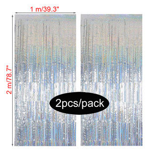2Pcs/Pack Birthday Party Decorations Backdrop Curtain 2m Len