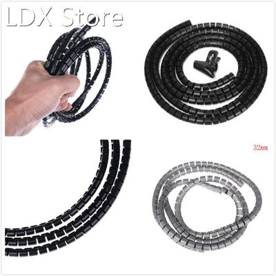 8/16/22/32 mm 1M Wire Storage Tube Clips Cable Sleeve Organi
