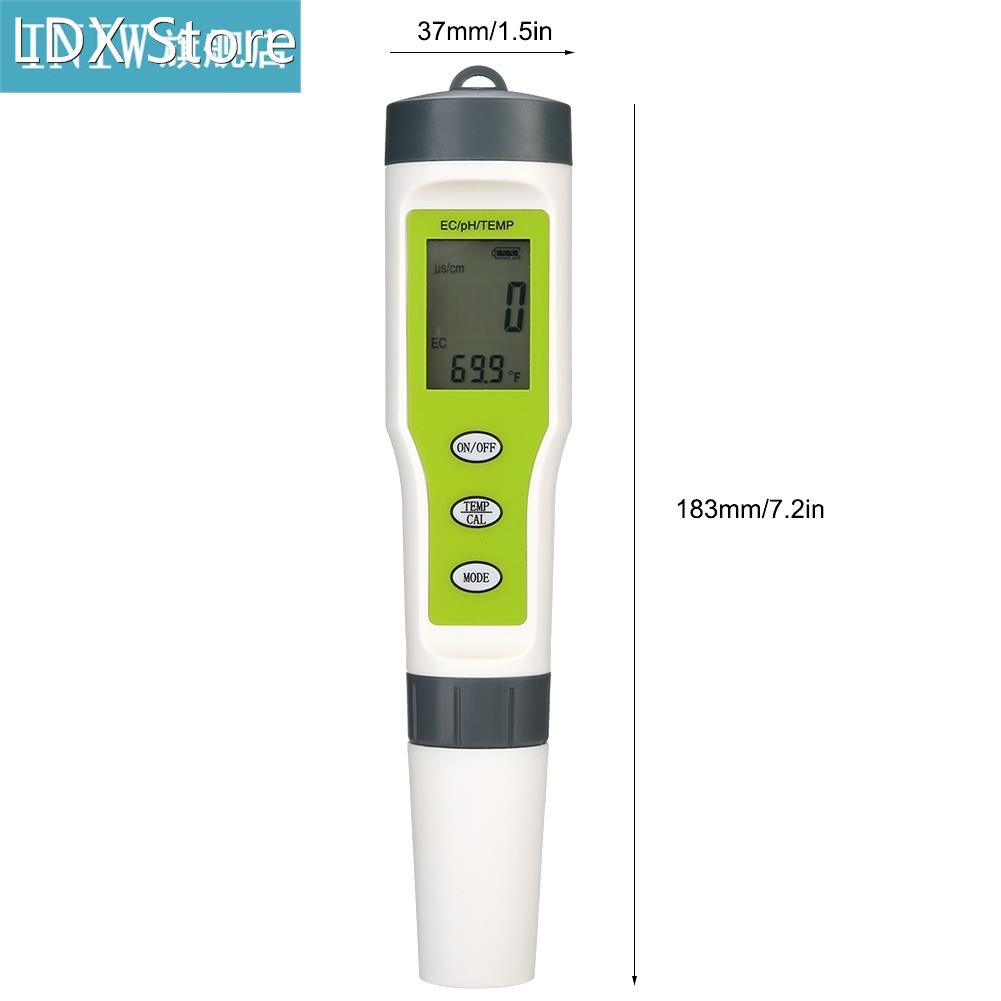 New 3 In 1 Portable Digital EC Digital PH TEMP Meter Water Q