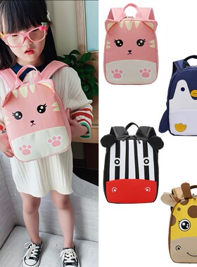 2021 3D Cartoon Plush Children Backpacks kindergarten Schoo