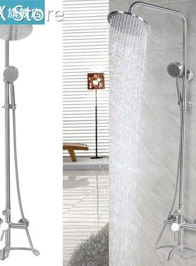 Bathroom Shower Set Wall Mounted Round Shower Head Adjustabl