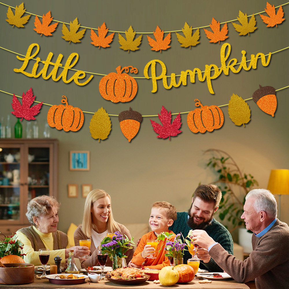 thanksgiving day pull the flag let banner holiday party