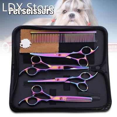 Hairdressing Salon Scissors Set Pet Dog Grooming Thinning Co