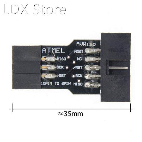 50pcs 10 Pin to 6 Pin Adapter Board for AVRISP MKII STK500