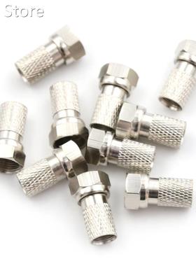 10Pcs Aluminium Alloy F Plug Connector RG6 Satellite Sky Vir