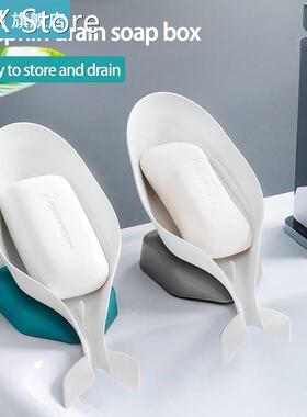 Dolphin Shape Soap Box Self Sucker Punch-free Soap Box Water