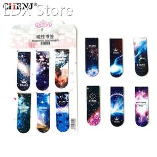 6 pcs/set The Dark Starry Stars Night Magnetic Bookmark Crea