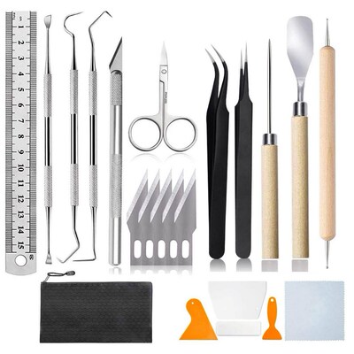22PCS/Set Craft Vinyl Weeding Tools Set Basic For Cricut Cam