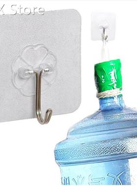 20Pcs Transparent Wall Hooks Waterproof Oilproof Self Adhesi