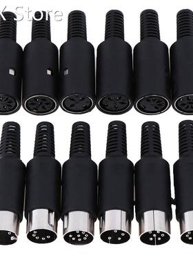 1Pc Male/Female DIN Plug Socket Connector 3/4/5/6/7/8 PIN C