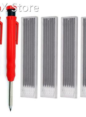 2Pcs Carpenter Pencils, Construction Pencils with 24Pcs Refi
