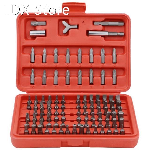 High quality 100Pcs Chrome Security Bit Tool Set Torx Hex Dr