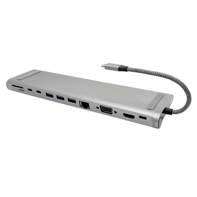 Docking Station 12 in 1 USB C HUB 4K HDMI VGA 100W PD 2 USB