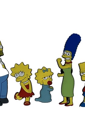 5pcs/set the 3D Simpsons  Fridge Magnet Set  Cute Homer Simp