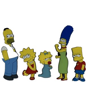 5pcs/set the 3D Simpsons  Fridge Magnet Set  Cute Homer Simp