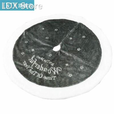 Christmas Tree Skirt Floor Mat Aprons Round Carpet Xmas Home