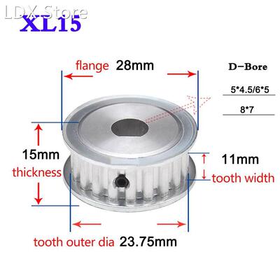 1Pcs XL15 Teeth 20 Teeth Synchronous Wheel Width 11mm D Bore