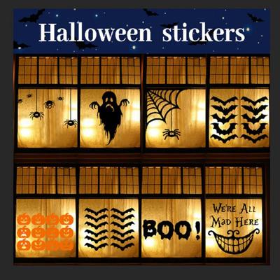 Bat Pumpkin Spider Wall Stickers Home Decor Party Kids Room