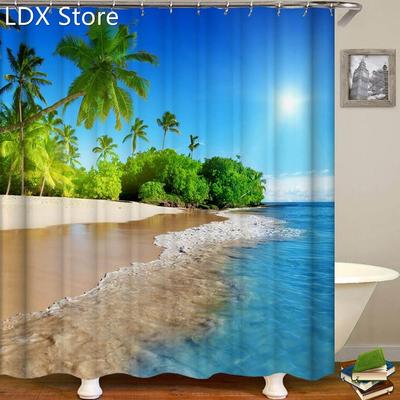 Shower Curtain Bath Curtain Bathroom Supplies Flowers Trees
