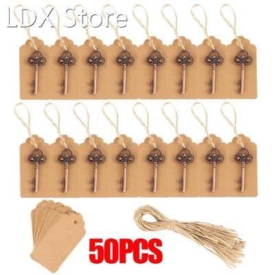 50pcs Key Bottle Opener Keychain Metal Key Wine Beer Bottle
