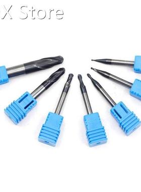 7 Pieces Of Cemented Carbide Double-Edged End Mills, Ball No