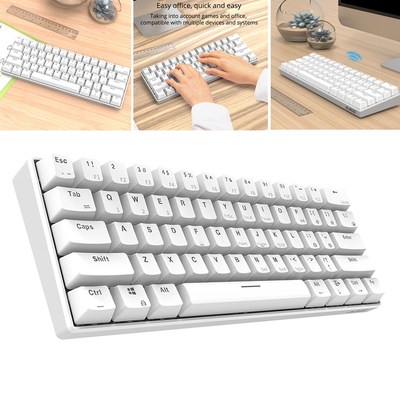 61 Keys Mini Bluetooth Mechanical Keyboard Dual Mode Wirele