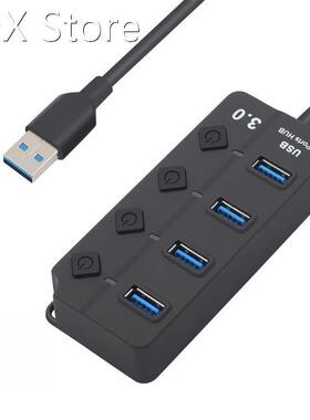 Powered USB 3.0 Hub 4 7 Port High Speed USB Data Hub Charger
