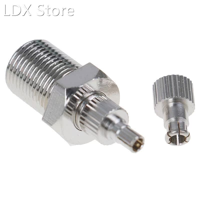 Nickel Plated 26mm F Female To TS9 & CRC9 Male Plug Coax
