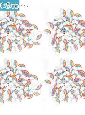 manualidades complementos crafts Rainbow Wooden Buttons DIY