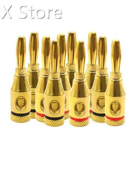 2/4/10Pcs 4mm Speaker Cable 24k Gold-Plated Plug Connector M