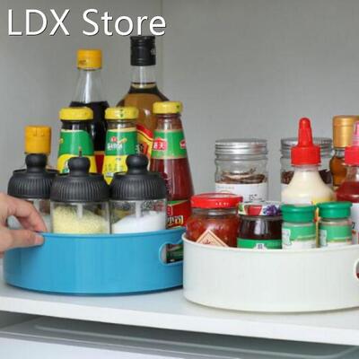 360 Rotating Tray Non-Slip Organizer Kitchen Storage Contain