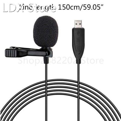 USB Lavalier Microphone Clip on Collar Condenser Lapel Mic M
