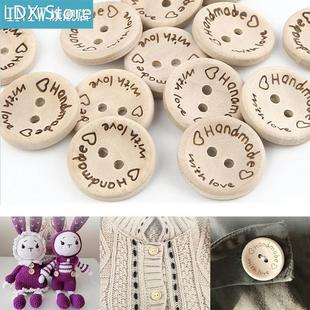 Wooden Buttons Clothing Decoration Wedding Decor Handmade Le