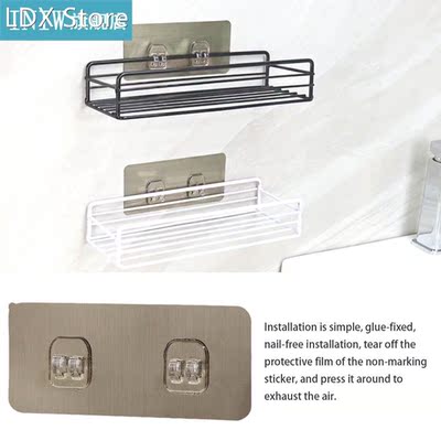 Recableght Bathroom Hooks Self-Adhesive Wall Coat Rack Plast