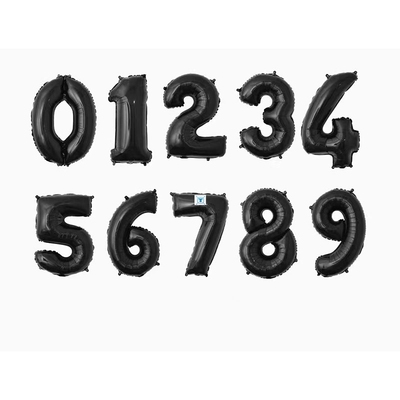 32 inches Pink Blue Black Red Number Foil Balloons Large