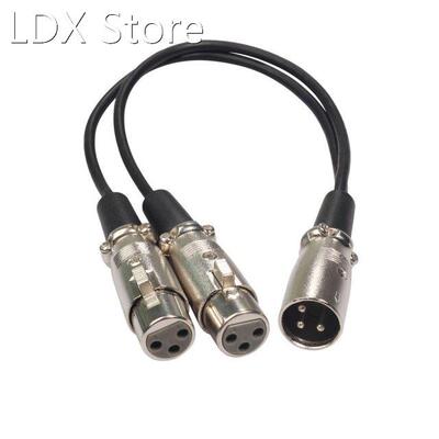 XLR 1 Male To 2 Female Audio Extension Cable 3 Pin Microphon