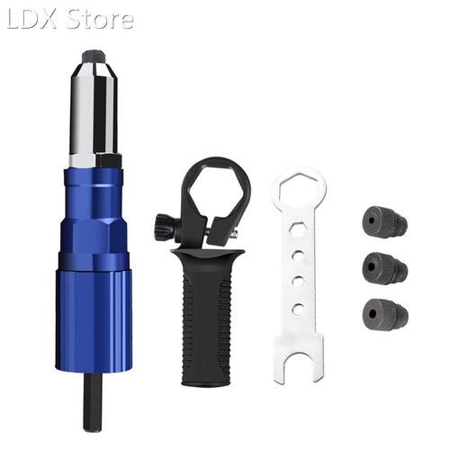 Electric Rivet Kit 2.4mm-4.8mm Rivet Nut Tool Bit Adapter Co