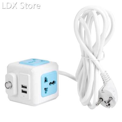 Multi-Function 4-Outlet Dual USB Power Strip Power Socket Ou